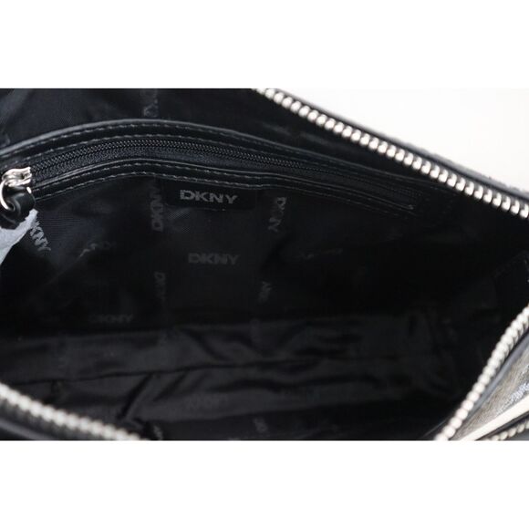 DKNY R43E5H15 Women's O/S Black PU Leather Logo Print Haven Crossbody Bag - Picture 15 of 16